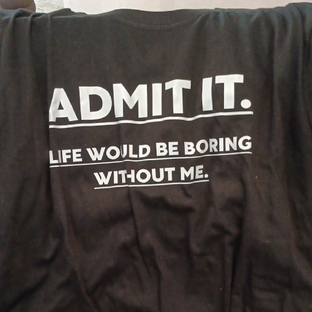 Black Graphic Tee "Admit It"